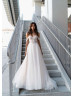 Off Shoulder Beaded White Tulle Stunning Wedding Dress Off Shoulder Beaded White Tulle Stunning Wedding Dress